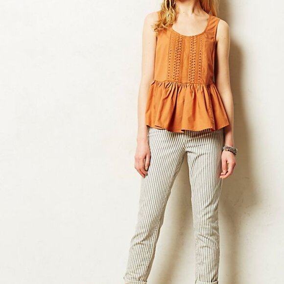 Anthropologie Tops - NWT Anthropologie Ruffled Poplin Tank Size 4P